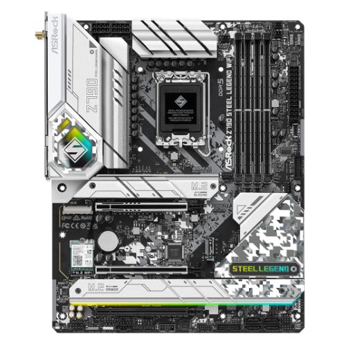 Asrock Z790 STEEL LEGEND WIFI, Intel Z790, 1700, ATX, 4 DDR5, HDMI, DP, eDP, Wi-Fi 6E, 2.5G LAN, PCIe5, RGB, 5x M.2 Asrock Z790 STEEL LEGEND WIFI, Intel Z790, 1700, ATX, 4 DDR5, HDMI, DP, eDP, Wi-Fi 6E, 2.5G LAN, PCIe5, RGB, 5x M.2